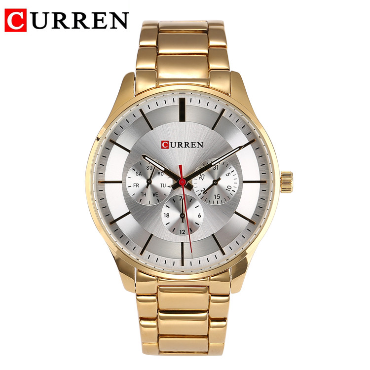 CURREN 8282 Men's Watch - Stainless Steel Sport Chronograph