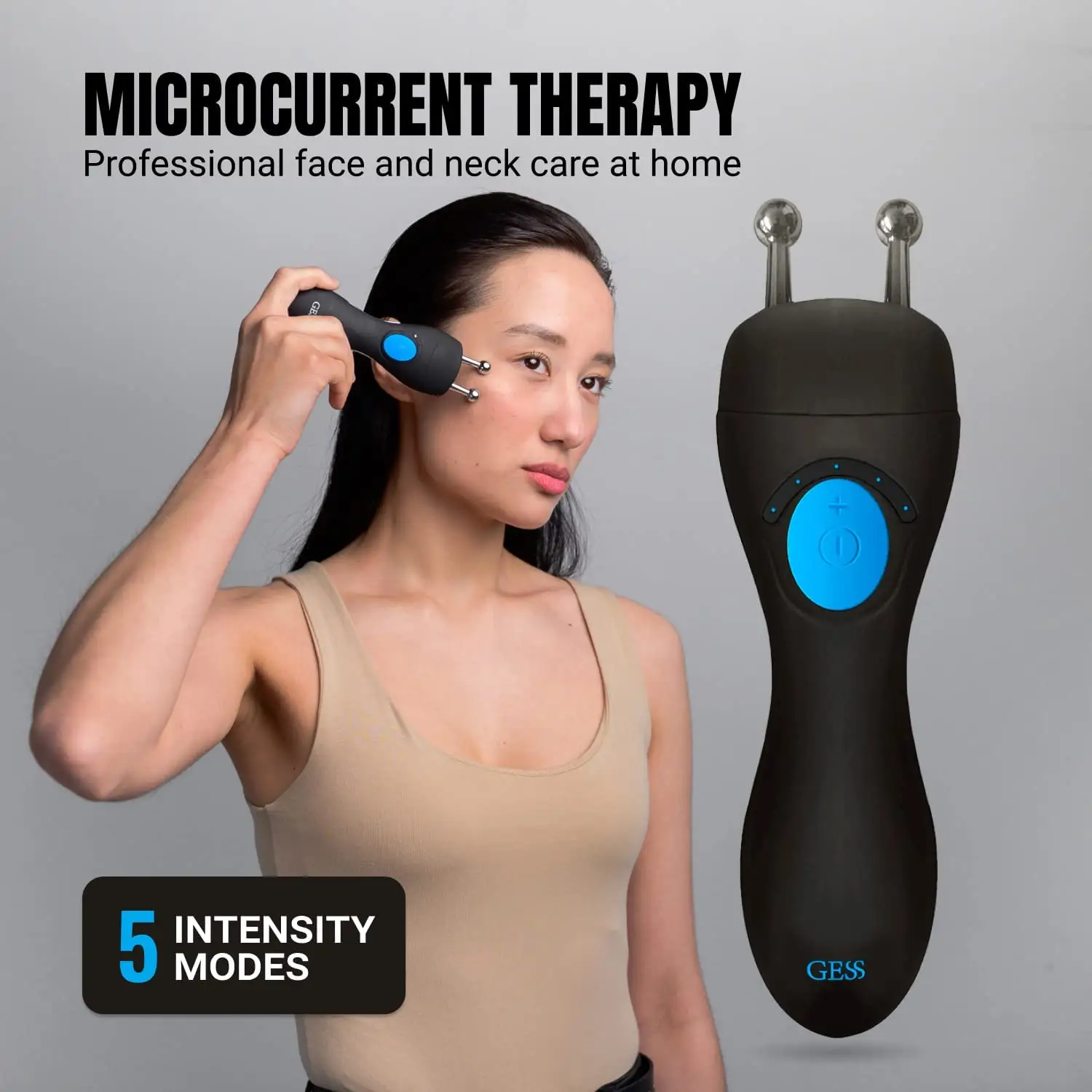 GESS-135 trên khuôn mặt sản phẩm làm đẹp massage con lăn chống lão hóa mặt nâng Massager chống nhăn Microcurrent trên khuôn mặt thiết bị
