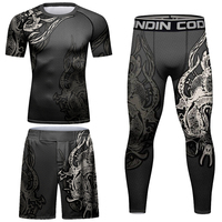 Ensembles de Rashguard de Boxe Cody Lundin, Shorts de MMA, Vêtements de Compression BJJ Sublimés, Body Complet pour Enfants et Hommes