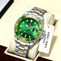 Montre de Plongée Automatique Mécanique de Luxe pour Homme 43mm, Étanche, Aiguilles Lumineuses, Fenêtre de Date, pour Role