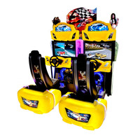 Machine de jeu de course de voitures simulateur de luxe Outrun Racing 2 Players, pour centre de jeux d'arcade, à monnayeur