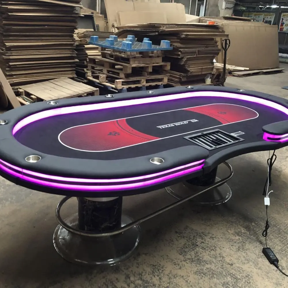 96 INCH Casino Professional Oval Poker TableデラックスクロームLegs