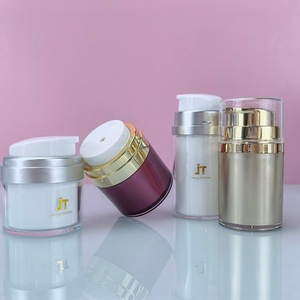 High Quality Airless Pump <b>Jar</b> for Cosmetic Skincare Cream Makeup Beauty Lotion with <b>Plastic</b> Cap for Skin Care - Product Image 4