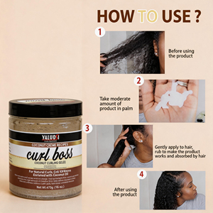 Crème de coco en gros 473 ml : <span class=keywords><strong>Gel</strong></span> coiffant Curl Boss à la noix de coco pour <span class=keywords><strong>boucles</strong></span> naturelles - Product Image 5