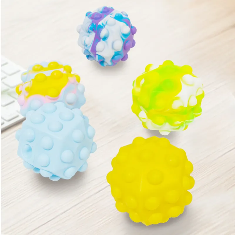 Groothandel Kinderen En Volwassenen Regenboog Stress Bal Speelgoed Sensorische Squeeze Fidget Speelgoed Squishy Ballen