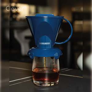 Filtro de café por goteo trapezoidal azul marino comercial de material apto para uso alimentario para salas de espera de aerolíneas y oficinas inteligentes - Product Image 5