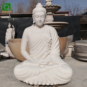 <span class=keywords><strong>Statue</strong></span> de bouddha en marbre blanc, Sculpture sculptée à la main, taille de vie, dieu indien, jardin, <span class=keywords><strong>Shiva</strong></span> - Product Image 4