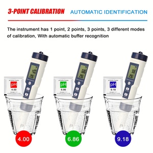 Stylo testeur de qualité de l'eau industrielle 5-en-1 PH/EC/Salinité/TEMP/TDS, détecteur multifonction avec support OEM - Product Image 4