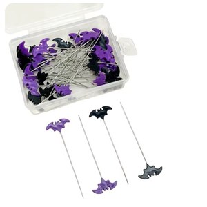 100/boîte épingles à coudre Halloween chauve-souris quilting épingles pour couturière artisanat positionnement aiguille outils bricolage - Product Image 1