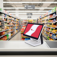 Sistem Kasir Supermarket All-in-One Wintronix Layar Sentuh Kapasitif 15.6" Mesin Kasir Printer Thermal