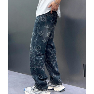 <span class=keywords><strong>Jeans</strong></span> de travail amples <span class=keywords><strong>pour</strong></span> hommes, best-sellers, style streetwear hip-hop, jacquard, motif unique, <span class=keywords><strong>jeans</strong></span> <span class=keywords><strong>pour</strong></span> hommes - Product Image 4