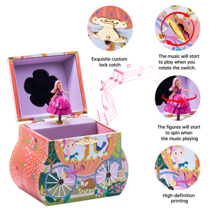 Caja <span class=keywords><strong>de</strong></span> Música con Forma <span class=keywords><strong>de</strong></span> Carruaje <span class=keywords><strong>de</strong></span> Calabaza - Joyero <span class=keywords><strong>de</strong></span> Papel <span class=keywords><strong>de</strong></span> Princesa con Figura Giratoria, <span class=keywords><strong>Canciones</strong></span> Personalizadas y Espejo, Regalo <span class=keywords><strong>de</strong></span> Cumpleaños para Niños - Product Image 5