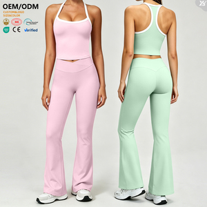 Top Deportivo <span class=keywords><strong>de</strong></span> Tirantes Finos para Mujer <span class=keywords><strong>de</strong></span> Secado Rápido OEM ODM con Pantalones Acampanados, <span class=keywords><strong>Ropa</strong></span> <span class=keywords><strong>de</strong></span> Yoga y Gimnasio Suave al <span class=keywords><strong>por</strong></span> <span class=keywords><strong>Mayor</strong></span>, <span class=keywords><strong>Ropa</strong></span> Deportiva <span class=keywords><strong>de</strong></span> Alta Gama para <span class=keywords><strong>Dama</strong></span> - Product Image 1