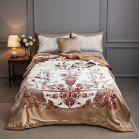 Fabrikgroßhandel umweltfreundlich 100% Polyester Korea Raschel Mink Doppelbettdecke 8 kg für Winter Heimgebrauch anpassbar