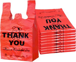 Bolsas grandes de plástico de grado alimenticio con asa conveniente transporte minorista para almacenamiento y transporte de mercancías y camisetas - Product Image 1