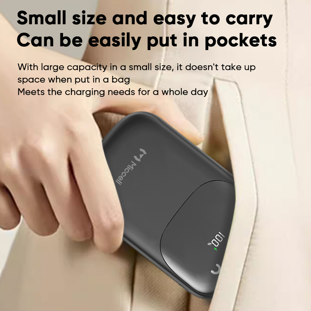 22.5W PD Fast Charging Power Bank 10000mAh Built-in USB-C Cables, Mini Portable Charger with LED Screen