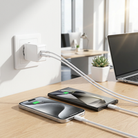 Cargador de Pared Portátil Tipo 2c con Enchufe Europeo, 2 Puertos USB-C PD para Teléfono Móvil, Buena Venta