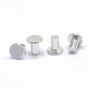 Micro-rivets en aluminium à tête plate 4x2x3,5 mm, ultra petits, légers, pour lunettes, montres, instruments de précision - Product Image 1