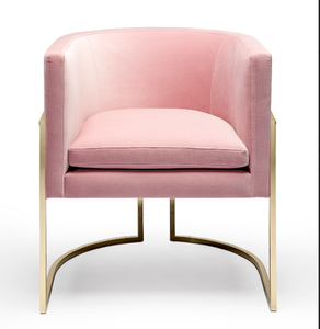 <strong>Occasional</strong> Modern Oversized <strong>pink</strong> Purple Velvet and Gold Grey 2 French Dining Sofa Metal Gold Accent <strong>Chairs</strong> - Product Image 2