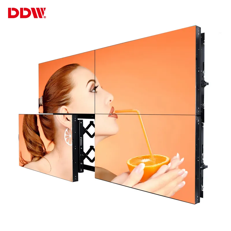 55 polegadas 4x4 ultra narrow bezel videowall de montagem monitor de tela multi tela de publicidade tv lcd na parede de vídeo display