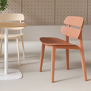 Silla de Plástico <span class=keywords><strong>Polipropileno</strong></span> (PP) Roja, Estilo Nórdico Moderno, para Restaurante, Comedor, Cocina, Cafetería, Tienda, Compra al por Mayor Directo de Fábrica - Product Image 1