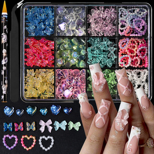 15 griglie per <span class=keywords><strong>unghie</strong></span> 3D ciondoli a fondo piatto perle Multi stile fiocco Charms 2-6mm <span class=keywords><strong>unghie</strong></span> bianche amore per <span class=keywords><strong>Nail</strong></span> <span class=keywords><strong>Art</strong></span> Design con strumenti di Pickup - Product Image 2