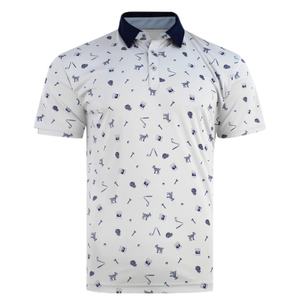 Polo de golf vintage promotionnel grande taille bleu marine avec protection UV, imprimé, de créateur, pour le sport, en solde - Product Image 6