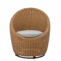 Moderne Simple Hôtel Balcon Grand Fauteuil Jardin Bistro Ensemble Rotin Patio Meubles Extérieur Conversation Ensemble En Osier Pivotant Chaise