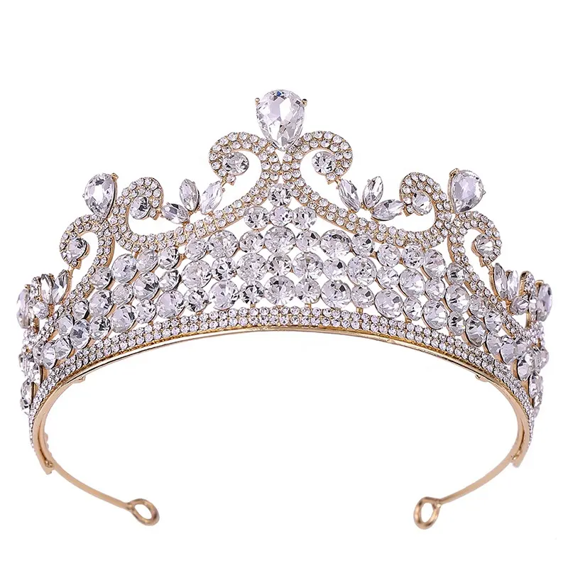 Fashion Crystal Rhinestone Hair Jewelry Headdress Queen Prom Princess Crowns Tiaras For Girls