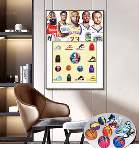 <span class=keywords><strong>Affiche</strong></span> de basket-ball personnalisée avec ensemble de jouets créatifs décoration murale 3D encadrée toile Art peintures photos - Product Image 3