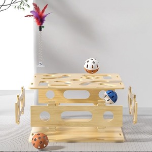 <strong>Cat</strong> Maze Puzzle <strong>Toy</strong> <strong>Box</strong>-Durable Wood Exercise Game <strong>Box</strong> for <strong>Cats</strong> Easy to Clean - Product Image 2