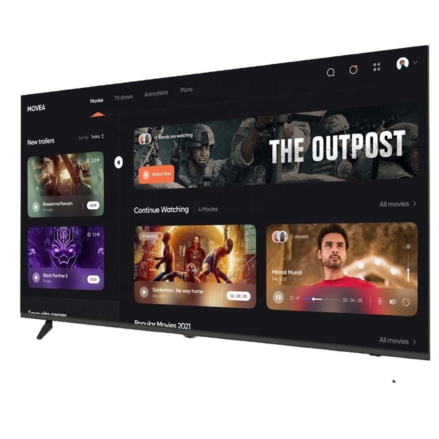 Factory Direct Sales LED Android Television 24 32 43 55 65 75 85 Inch FHD Webos System QLED TV 4k Frameless Smart TV