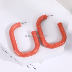 2025 nuovo arrivo <span class=keywords><strong>orecchini</strong></span> a cerchio in resina, - Product Image 6