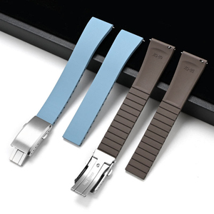 Bracelet de <span class=keywords><strong>montre</strong></span> en caoutchouc fluoré découpé sur mesure pour <span class=keywords><strong>Cartier</strong></span>, à libération rapide, 18 mm, 19 mm, 20 mm, 21 mm, 22 mm, bracelets de <span class=keywords><strong>montre</strong></span> en caoutchouc FKM CTS - Product Image 1