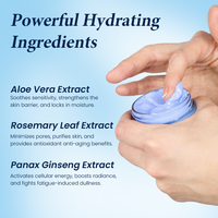 Crème réparatrice apaisante à l'aloe vera pour les peaux sensibles, soulagement des rougeurs, réparation de la barrière cutanée, hydratant pour le visage