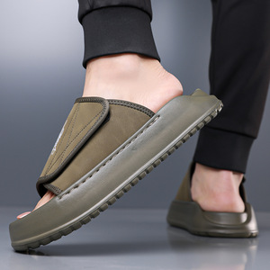Sandalias de Playa Casuales para Hombre, Diseño Abierto, Parte Superior de PU, Suela de EVA Antideslizante - Product Image 4