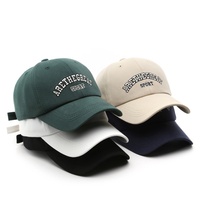 Casquette de baseball tendance brodée de lettres, pour sports de plein air, décontractée, protection UV, réglable, respirante, unisexe, fabricant de chapeaux personnalisés