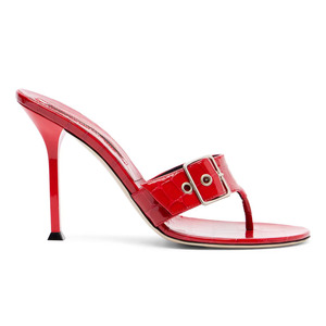 Nouveauté tendance 2026 : <span class=keywords><strong>Mules</strong></span> à talons hauts pour <span class=keywords><strong>femme</strong></span>, effet croco, avec bride à boucle - Product Image 3