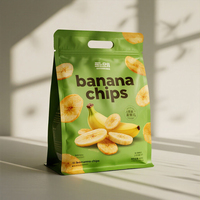 Fournisseur chinois de sachets alimentaires en aluminium avec impression personnalisée et fermeture à glissière pour chips de pommes, de pommes de terre, de plantains et de bananes
