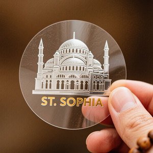 Étiquettes transparentes en BOPP avec logo imprimé sur mesure, autocollantes, en <span class=keywords><strong>rouleau</strong></span>, en PET, pour la promotion des bouteilles, durables - Product Image 1