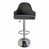 Chaise de bar pivotante moderne en gros, réglable en hauteur, avec dossier et accoudoirs pour café, hôtel, comptoir de bar