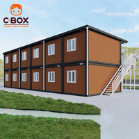 Cbox Maison conteneur modulaire préfabriquée à deux étages pour dortoir de travailleurs sur chantier