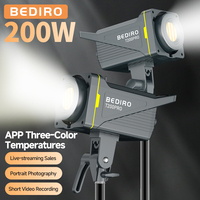 Lampe LED haute puissance FTL TJ100W 200W 2700-6500K CRI97, contrôle par application, lumière vidéo complémentaire pour studio, prise en charge OEM