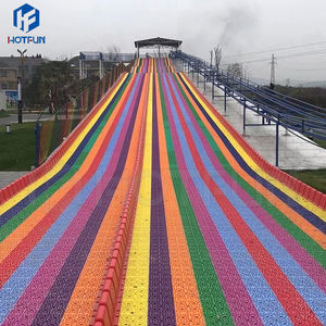 Installation de toboggan arc-en-ciel à grande échelle, matériau durable, certifié CE, capacité de 16 personnes, garantie de 12 mois pour les parcs à thème - Product Image 5