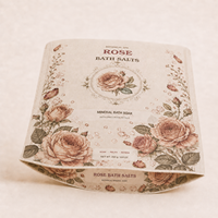Sachet Doypack personnalisé en PE imprimé avec fermeture éclair pour l'emballage de sels, de fleurs, de thé et de produits secs, avec votre propre logo