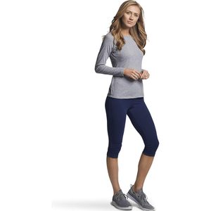 T-shirt de sport essentiel pour femmes, à manches longues, coupe-vent et respirant, imprimé, vêtements de sport avec matière en élasthanne - Product Image 4