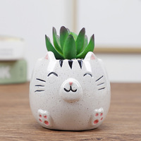 Pot de fleurs en céramique mignon en forme d'animal, vase, jardinière, ornements de bureau, décoration intérieure, pot de jardin, pot pour plantes succulentes