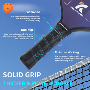 Raquetas de fibra de carbono con patrón innovador para adultos y niños, conjunto de 2 y 4 bolas, superficie esmerilada, Pickleball, <span class=keywords><strong>2023</strong></span> - Product Image 6