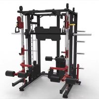 Câble de musculation croisé Station multifonctionnelle Cage d'alimentation Squat Rack Poitrine Exercice Équipement de gymnastique Formation Smith Machine