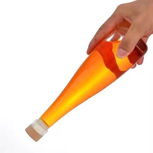 Botella de Vidrio Reciclada de Grado Alimenticio de 375ml/500ml con Tapa de Corcho/Tornillo para Bebidas, Jugos, Agua y Licores, en Stock - Product Image 1